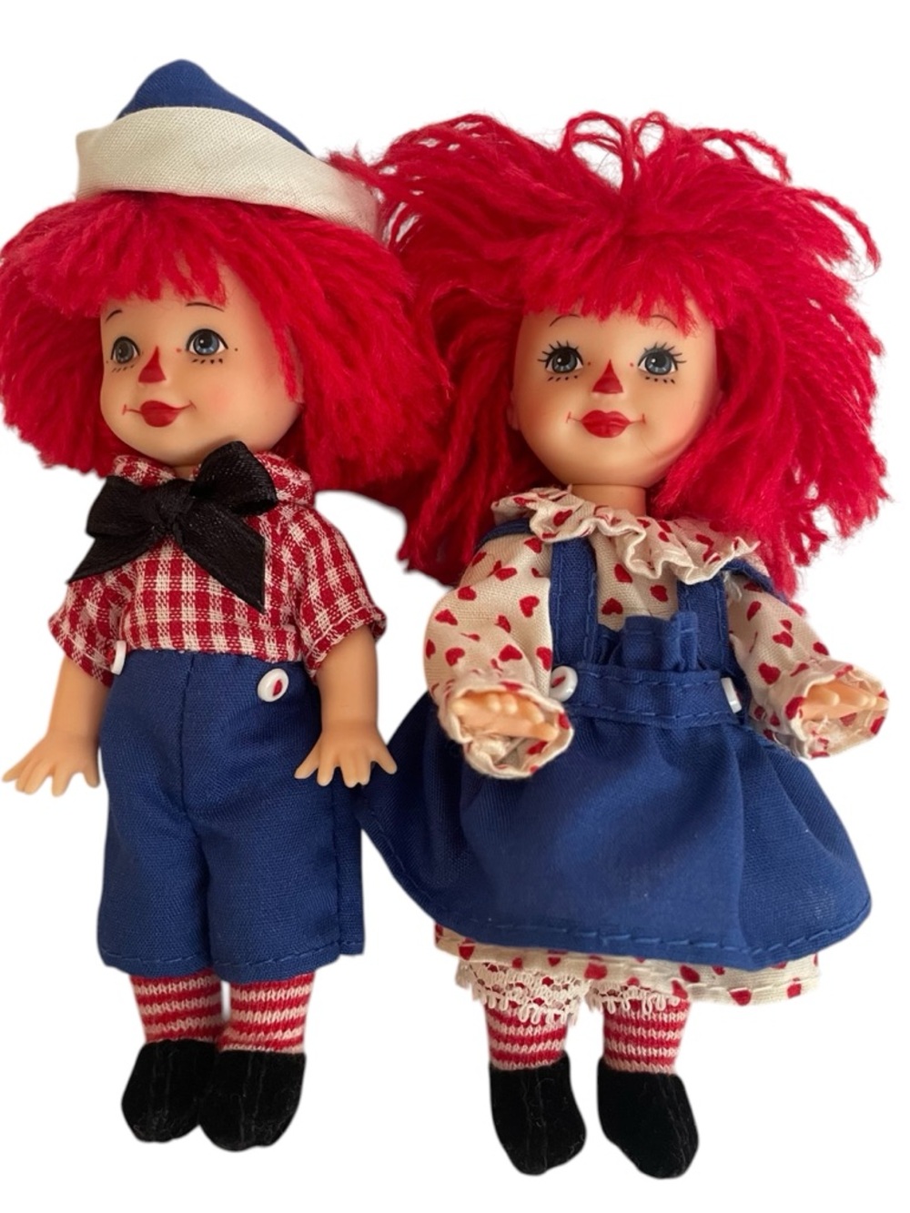 Vintage Mattel Barbie Kelly and Tommy as Raggedy Ann and Andy dolls